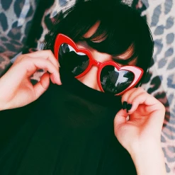 Kfashionstyle Free Shipping Heart Cat Eyes Sunglasses KF2058 HOT SALE