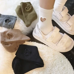 Unzzy HOT SALE Cute Heart Cutout Socks KF50117