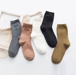 Unzzy HOT SALE Cute Heart Cutout Socks KF50117