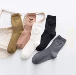 Unzzy HOT SALE Cute Heart Cutout Socks KF50117