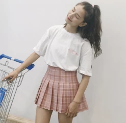 Kfashionstyle HOT SALE Pink Tennis Skirt KF40042 6 Kfashionstyle HOT SALE Pink Tennis Skirt KF40042