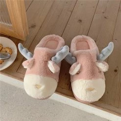 Unzzy HOT SALE Cute Antler Slippers KF82508