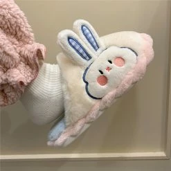 Unzzy Plush Rabbit Cotton Slippers KF82509