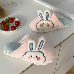 Unzzy Plush Rabbit Cotton Slippers KF82509