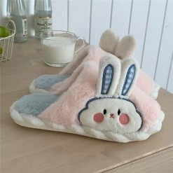 Unzzy Plush Rabbit Cotton Slippers KF82509
