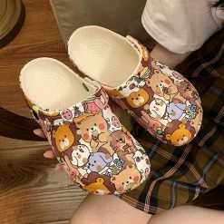 Unzzy Retro Cute Cartoon Bear Slippers KF82197