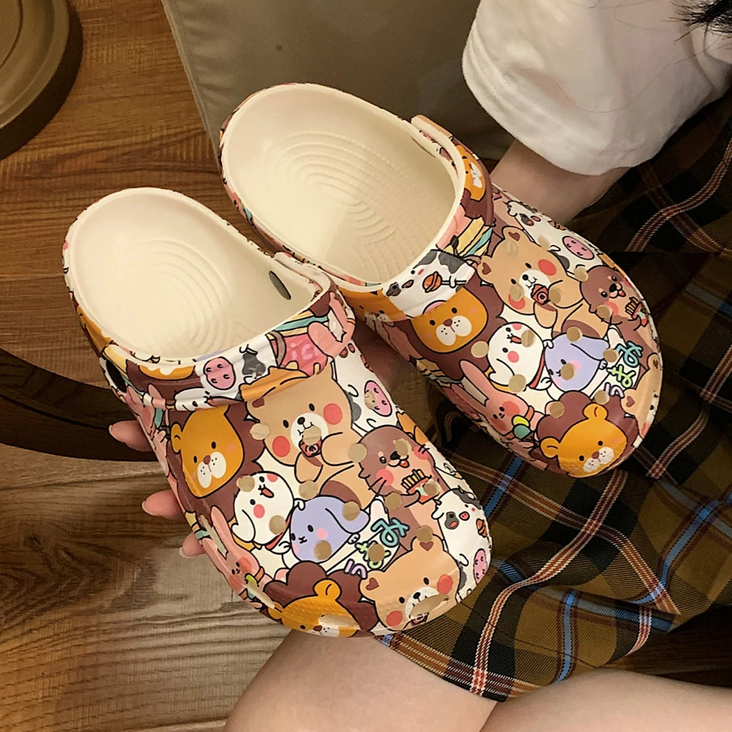 Unzzy Retro Cute Cartoon Bear Slippers KF82197 1 Unzzy Retro Cute Cartoon Bear Slippers KF82197