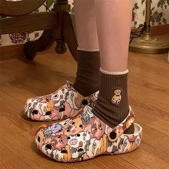 Unzzy Retro Cute Cartoon Bear Slippers KF82197