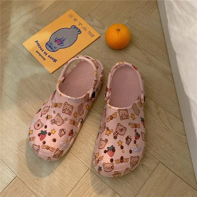 Unzzy Retro Cute Cartoon Bear Slippers KF82197 5 Unzzy Retro Cute Cartoon Bear Slippers KF82197