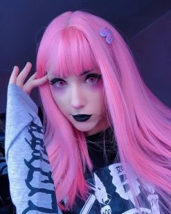 Unzzy PINK STRAIGHT WIG KF42481