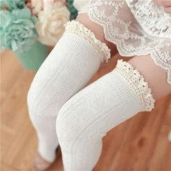 Unzzy CROCHET LACE THIGH HIGH STOCKINGS KF2392 HOT SALE