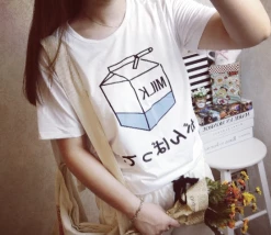 Tops Kfashionstyle Milk Tee KF30156