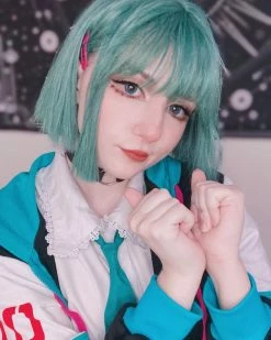 Unzzy HOT SALE Green Short Straight Wig KF81743