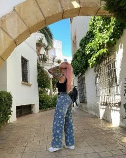 Unzzy Fashion Sunflower Jeans KF81862