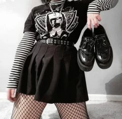 Unzzy High Waist Pleated Skirt KF50047