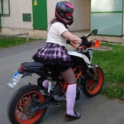 Unzzy Harajuku Check Pleated Skirt KF81853