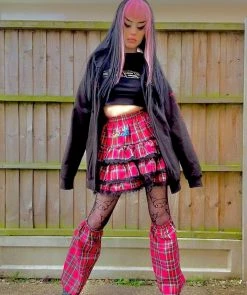 Unzzy HOT SALE Harajuku Red Plaid Skirt KF81885 11 Unzzy HOT SALE Harajuku Red Plaid Skirt KF81885