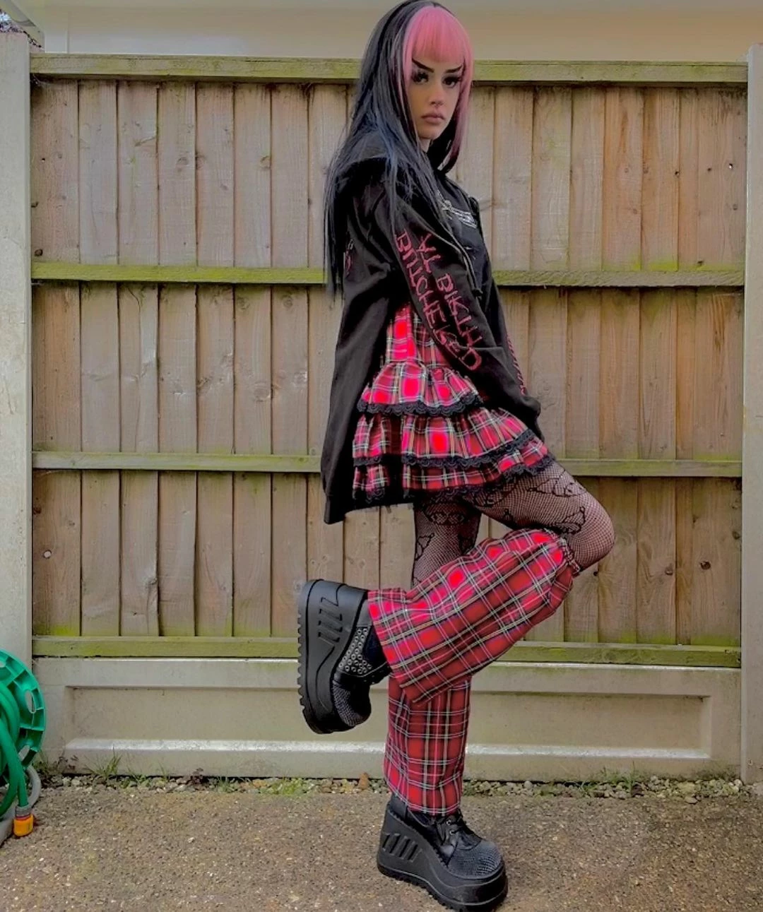 Unzzy HOT SALE Harajuku Red Plaid Skirt KF81885 2 Unzzy HOT SALE Harajuku Red Plaid Skirt KF81885