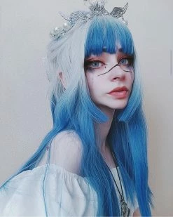 Unzzy HOT SALE Blue Gradient Wig KF81986
