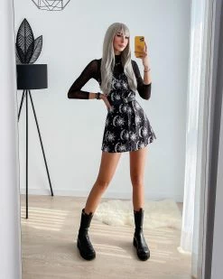 Unzzy HOT SALE Black Suspender Dress KF90587