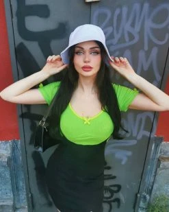 Unzzy Green Bow T-shirt KF81420 HOT SALE