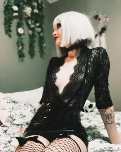 Unzzy HOT SALE Lace Leather Uniform KF81963