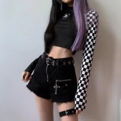 Unzzy Punk Denim Shorts KF81068